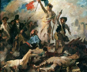 Estudio para La libertad guiando al pueblo